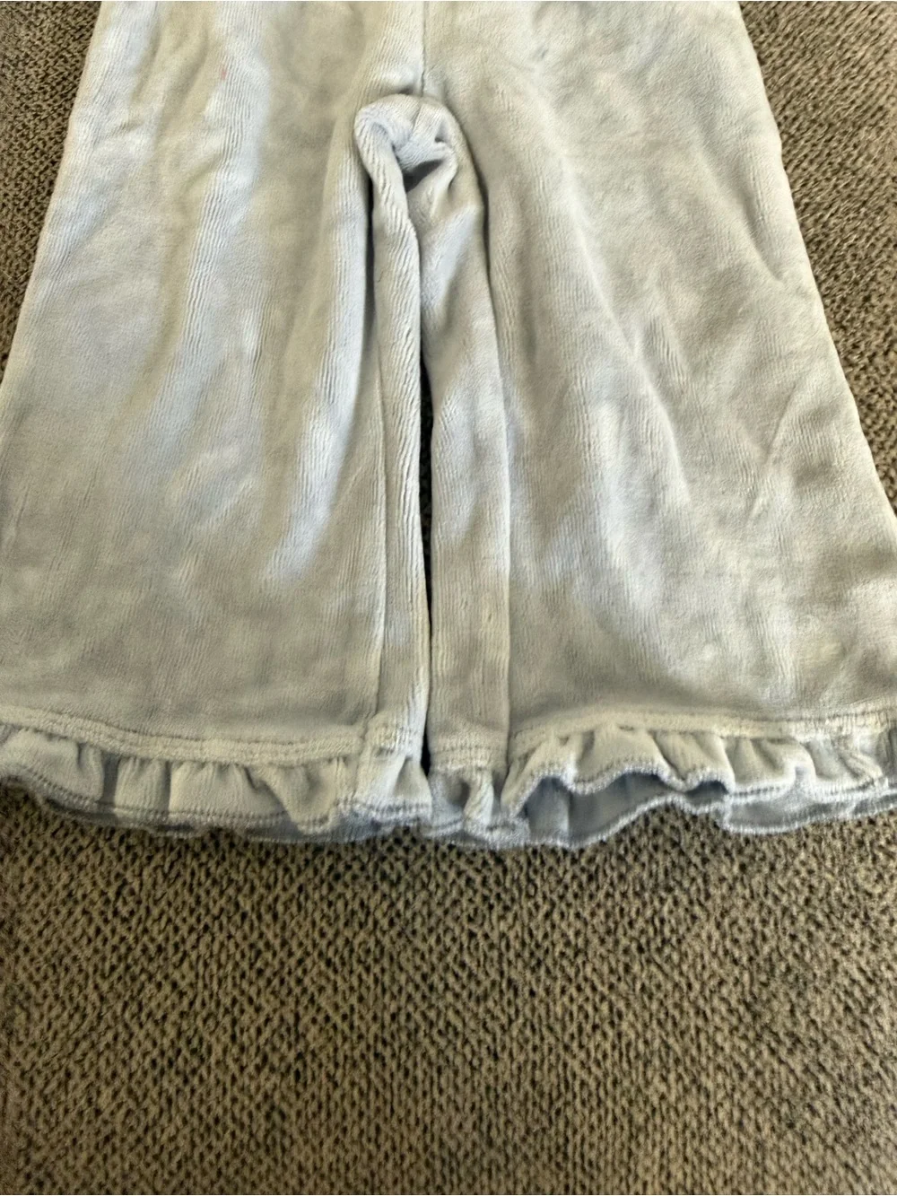 The Children's Place Light Blue Velour Sweat outfit with Heart Appliqués